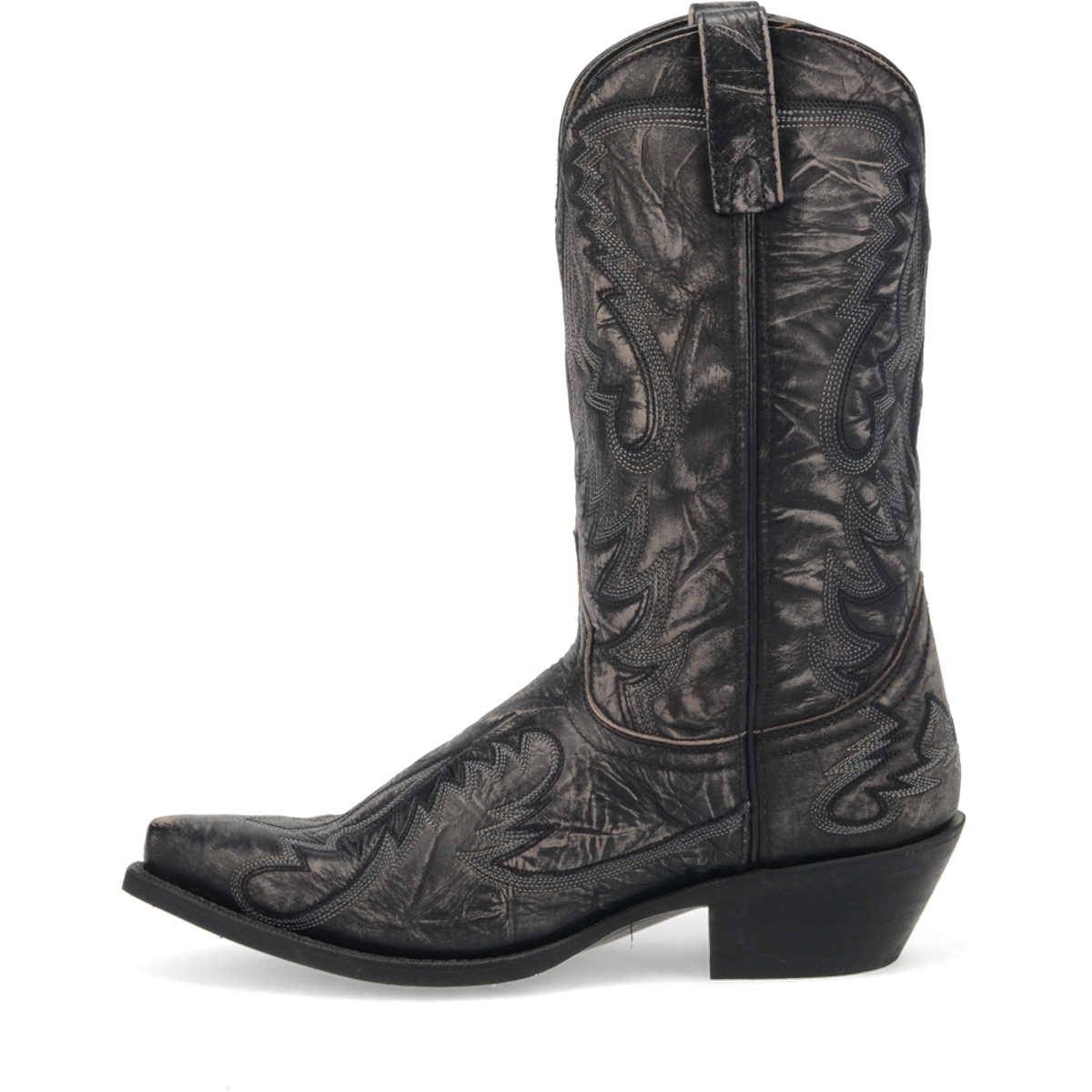 Laredo Garrett Distressed Black Snip Toe