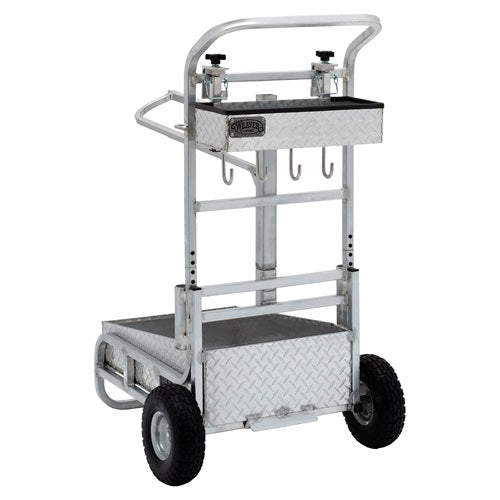 Weaver Rolling Barn Utility Cart with Saddle Rack & Grooming Basket