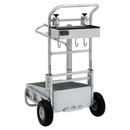 Weaver Rolling Barn Utility Cart with Saddle Rack & Grooming Basket