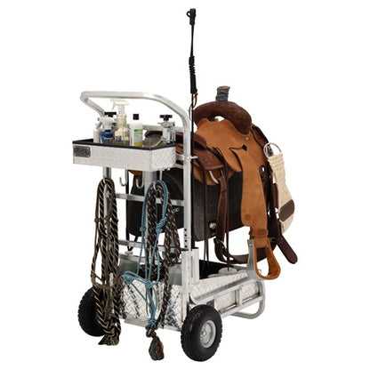 Weaver Rolling Barn Utility Cart with Saddle Rack & Grooming Basket