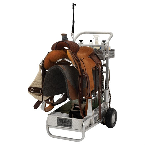 Weaver Rolling Barn Utility Cart with Saddle Rack & Grooming Basket