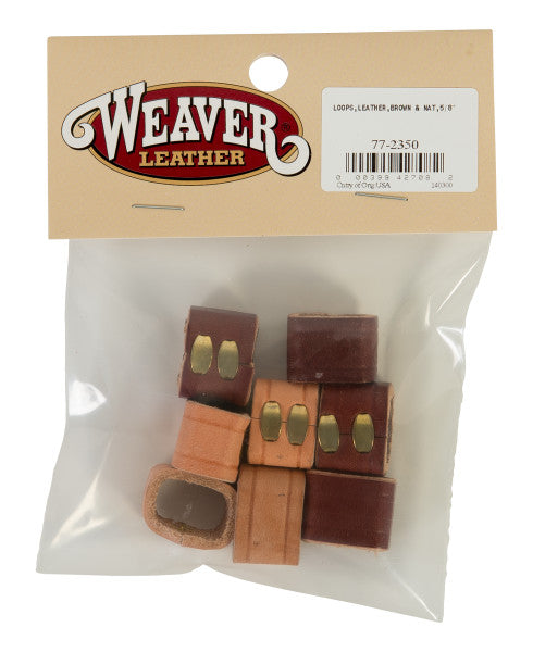 Weaver Brown and Natural Leather Loops