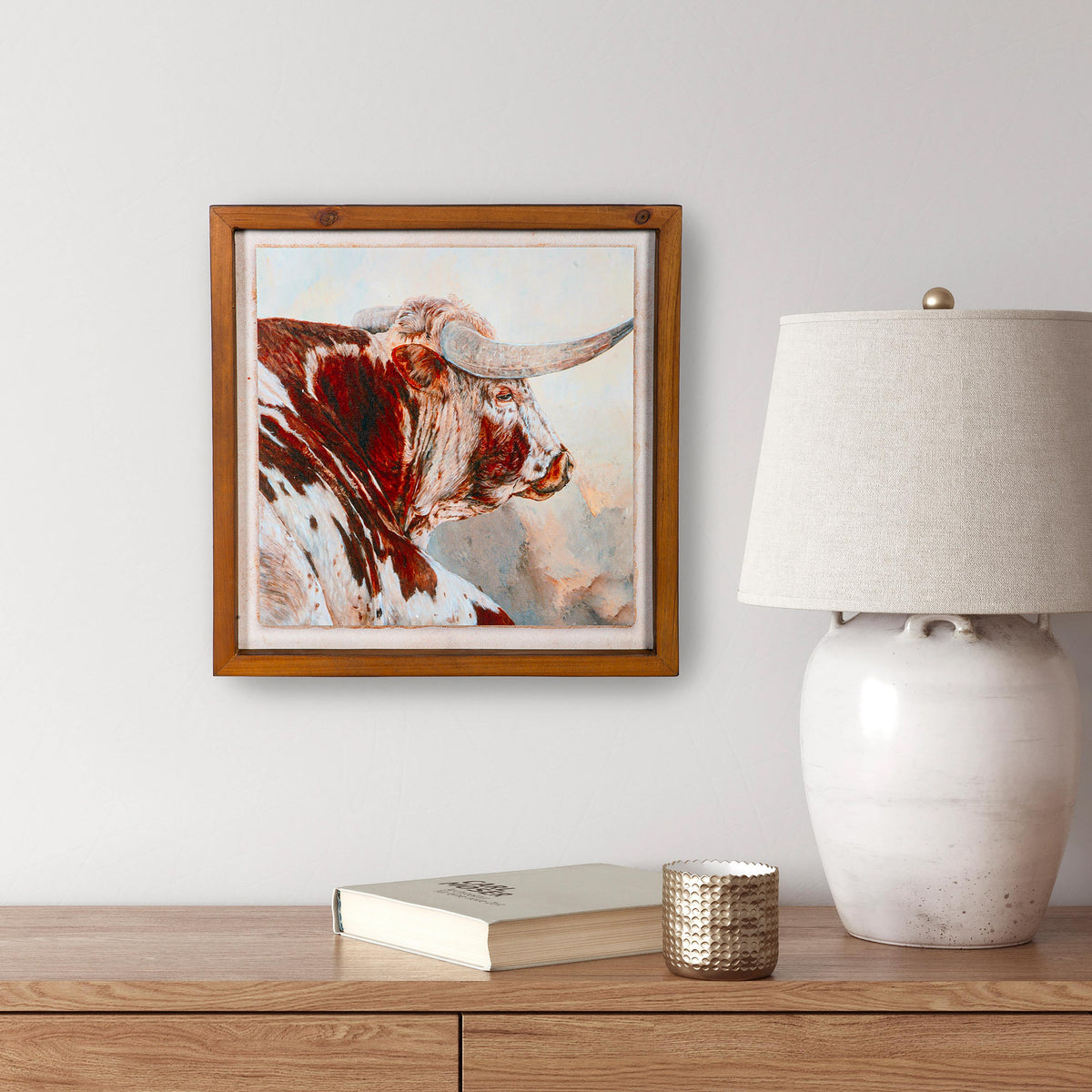 Evergreen Longhorn Wooden Wall Decor