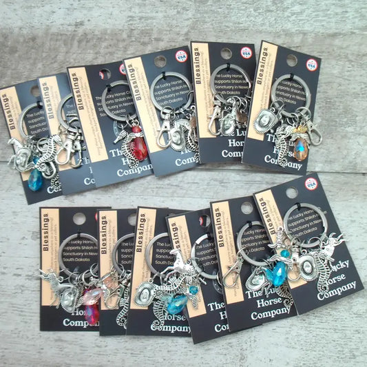 The Lucky Horse Angel Blessing Charm Keychain