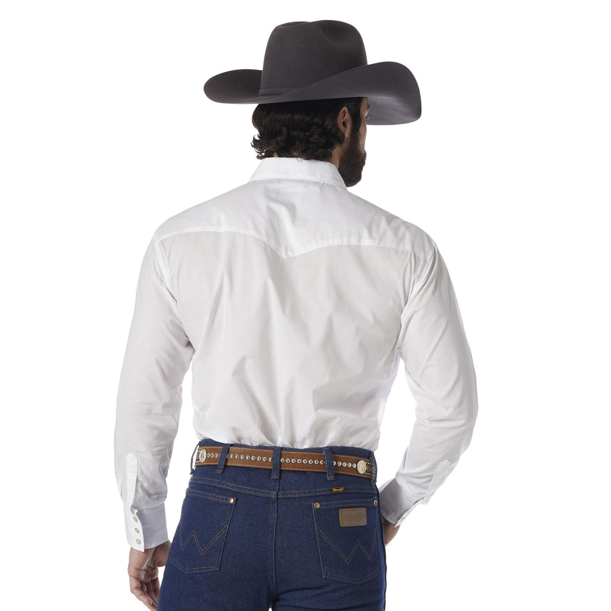 Wrangler Long Sleeve White Pearl Snap