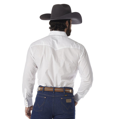 Wrangler Long Sleeve White Pearl Snap