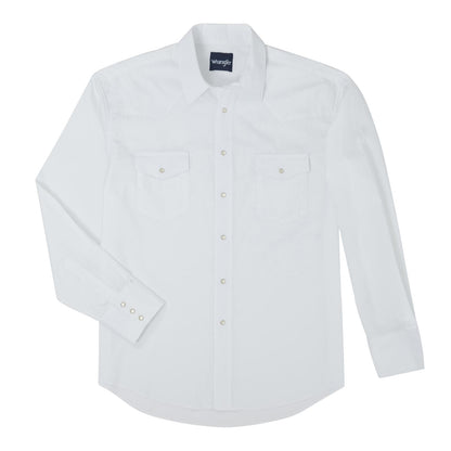 Wrangler Long Sleeve White Pearl Snap