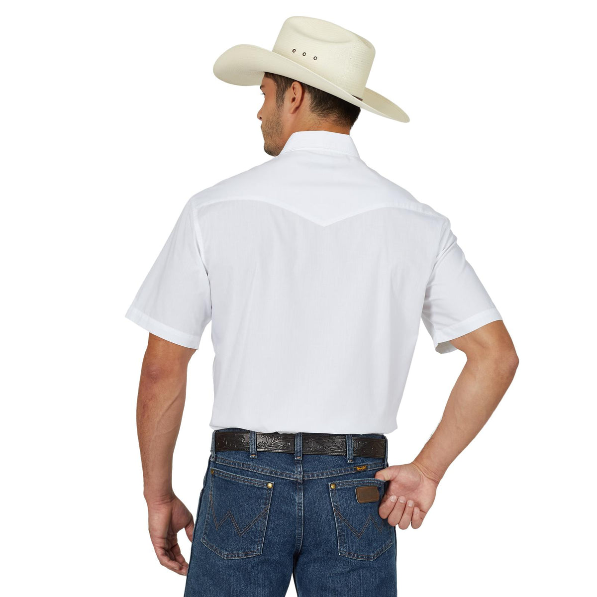 Wrangler Short Sleeve White Pearl Snap