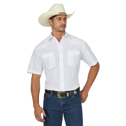 Wrangler Short Sleeve White Pearl Snap