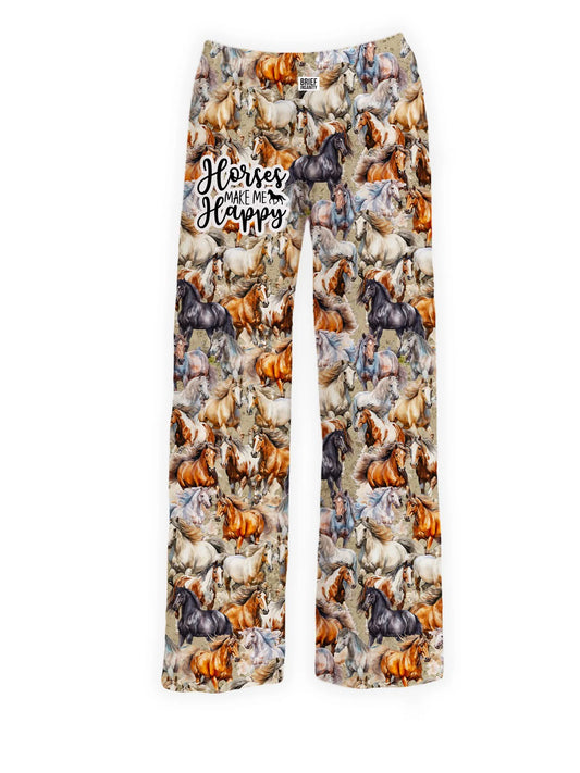 Brief Insanity Horses Make Me Happy Lounge Pants