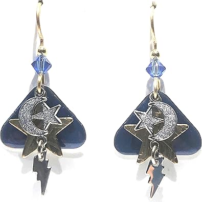 Silver Forest Earring Blue/Tri-Metal Sky Elements