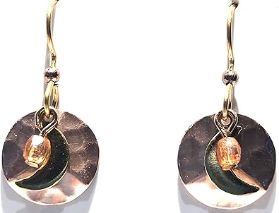 Silver Forest Earrings Hammered Crescent Moon