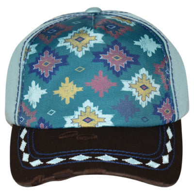 Catchfly Lt. Blue Aztec Print