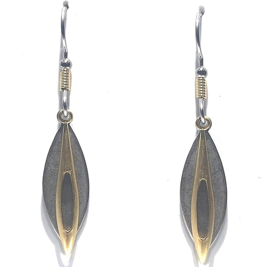 Silver Forest Earring Two-Tone Needle Opening