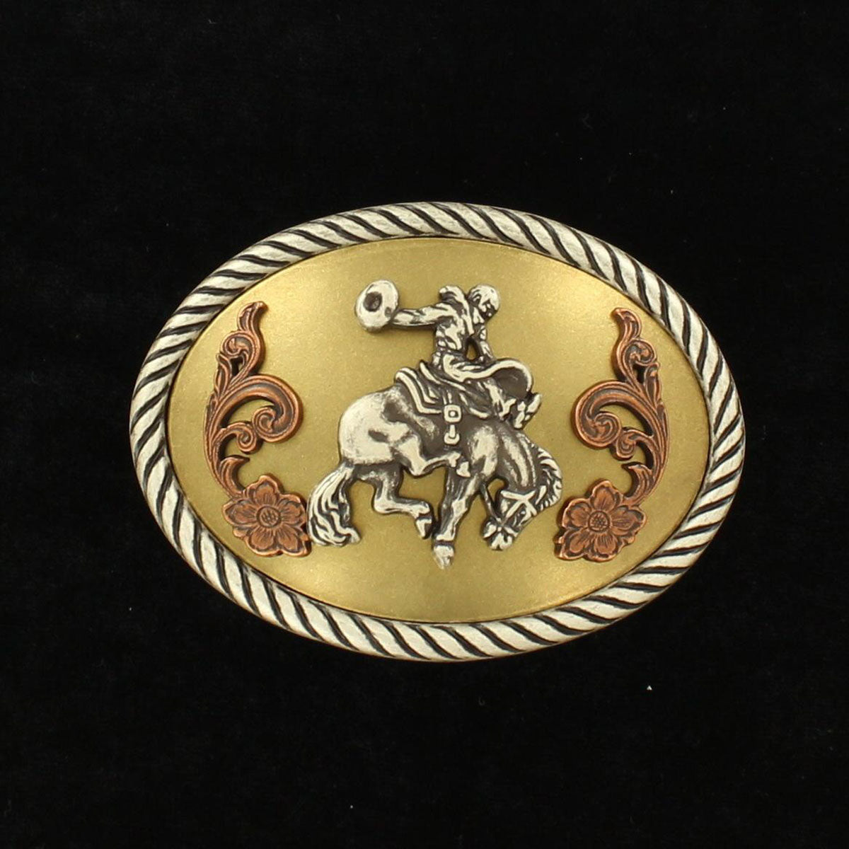 Nocona Gold/copper Bucking Horse Buckle