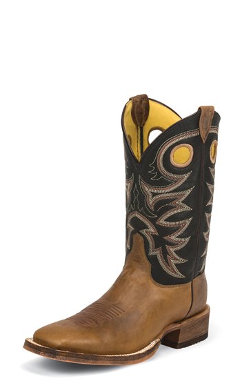 Justin Bent Rail Performance Caddo Brown Sq Toe