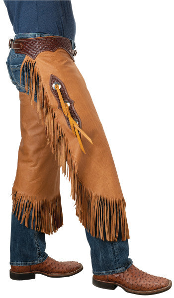 Weaver Vintage Cowboy Chinks with Basketweave Yoke