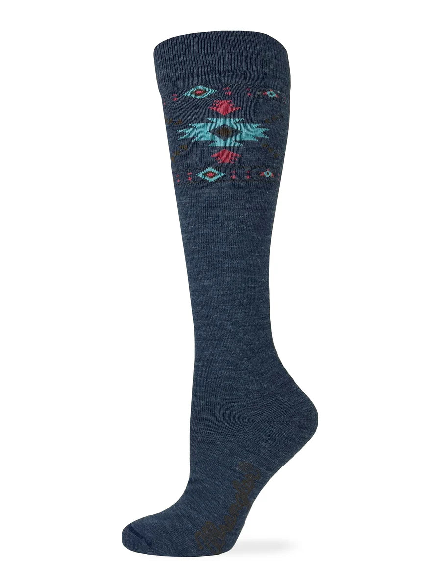 Wrangler Aztec Print Merino Wool Boot Sock