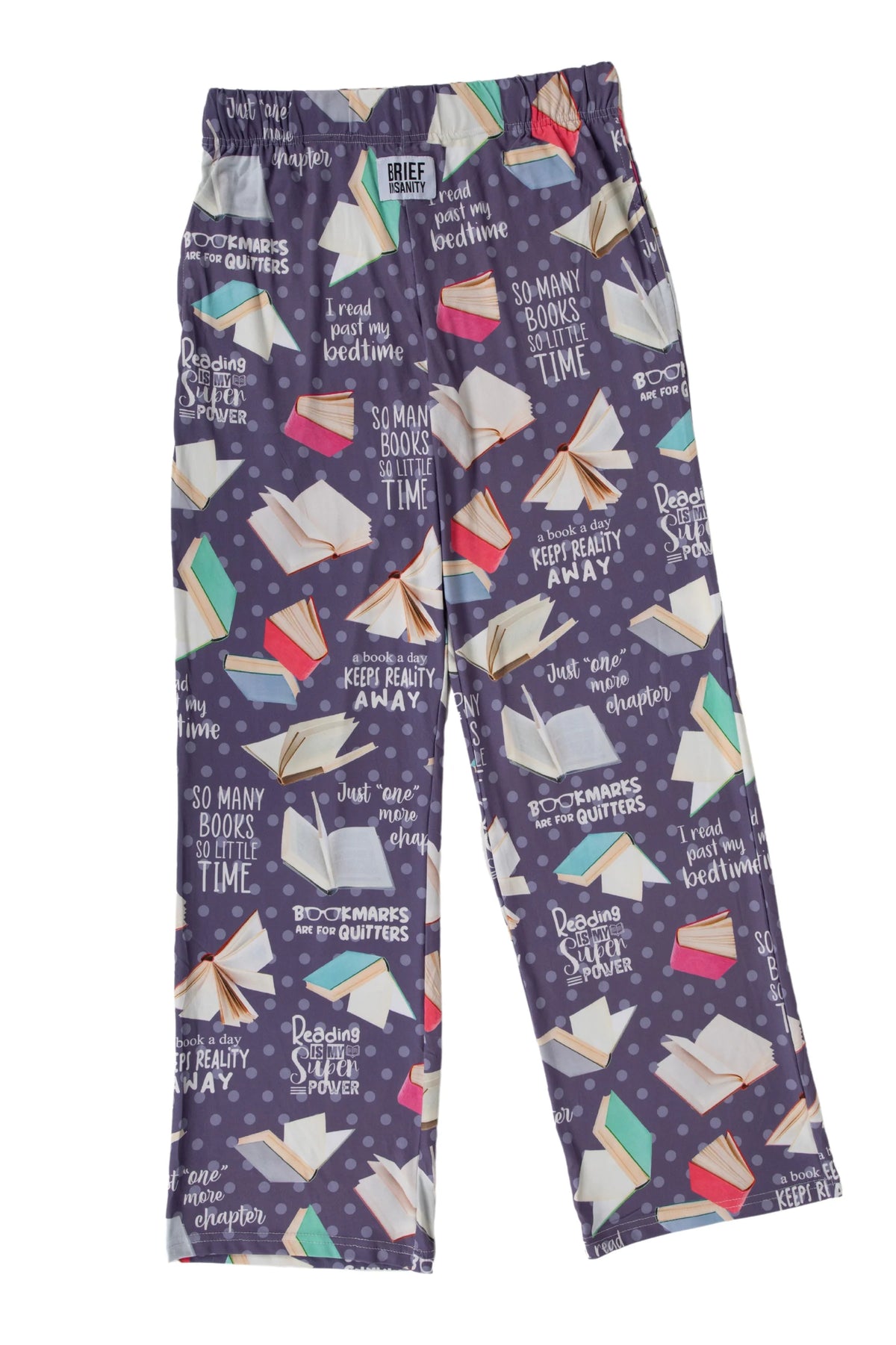 Brief Insanity Book Pattern Lounge Pant