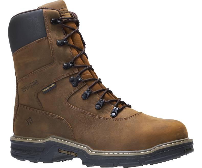 Wolverine Marauder Brown 8" Steel Toe Waterproof EH 400G