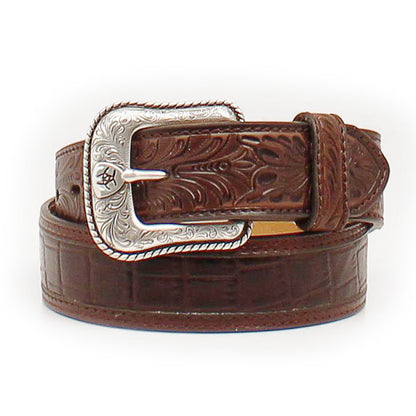 Ariat Chocolate Croco Western Belt