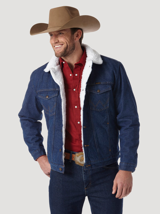Wrangler Denim Jacket with Fleece Collar