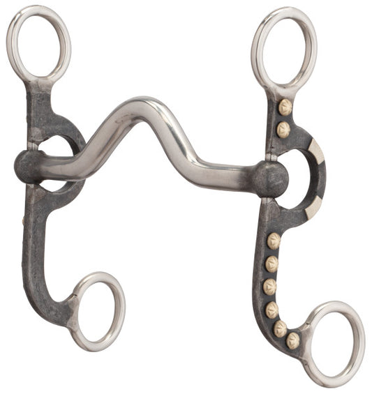 Weaver Medium Port Mouth, Buffed Black 4-5/8" Pony Bit