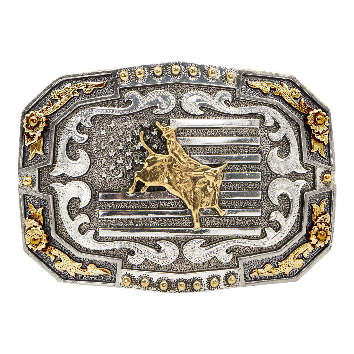 Andwest Bull Rider Flag Buckle