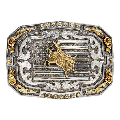 Andwest Bull Rider Flag Buckle