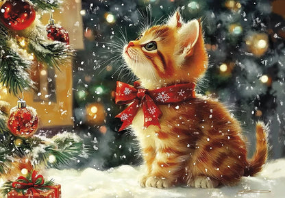 Leanin' Tree Holiday Purr-fect Season Glitter
