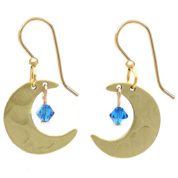 Silver Forest Crescent Moon and Crystal Hook Gold