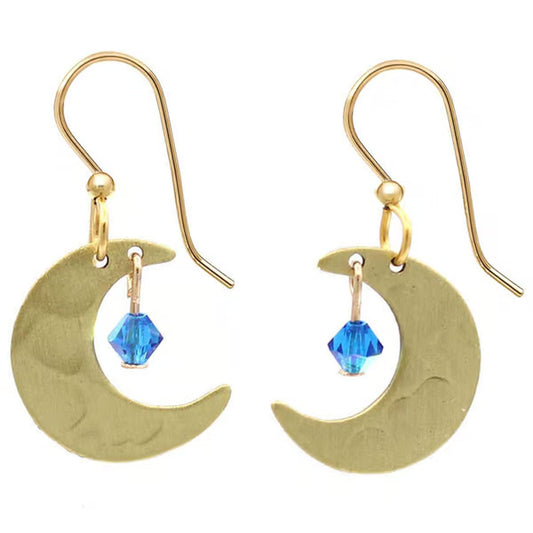 Silver Forest Crescent Moon and Crystal Hook Gold