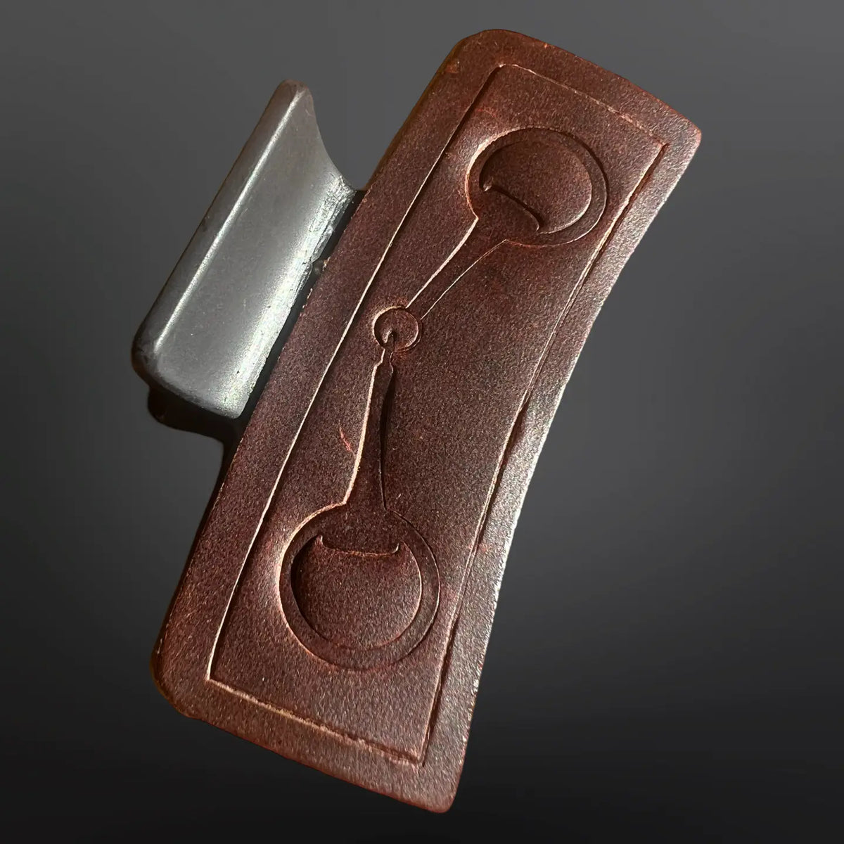 Westrian Equestrian Hair Clip With Snaffle Bit in Leather