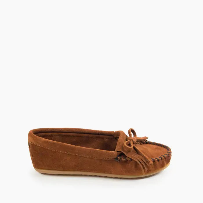 Minnetonka Kilty Hardsole Suede Brown