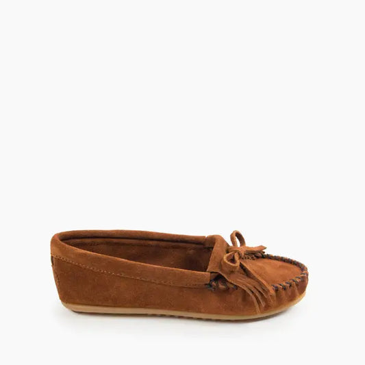 Minnetonka Kilty Hardsole Suede Brown