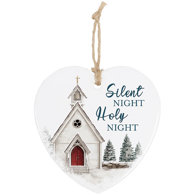 Carson Christmas Heart Ornament Silent Night