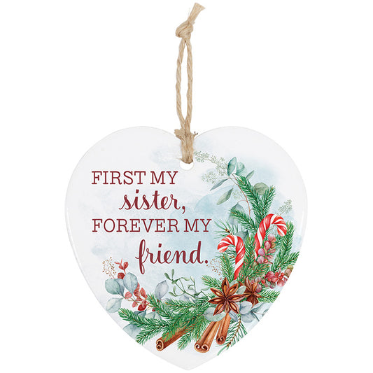 Carson Christmas Heart Ornament Sister