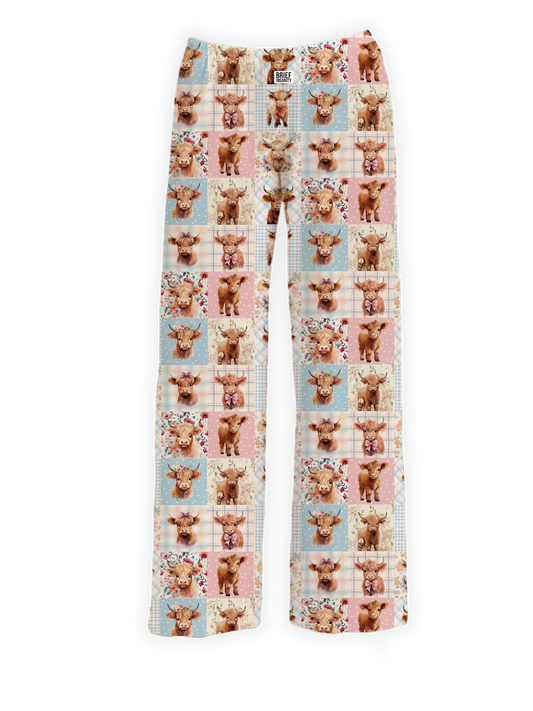 Brief Insanity Highland Cow Quilt Lounge Pant