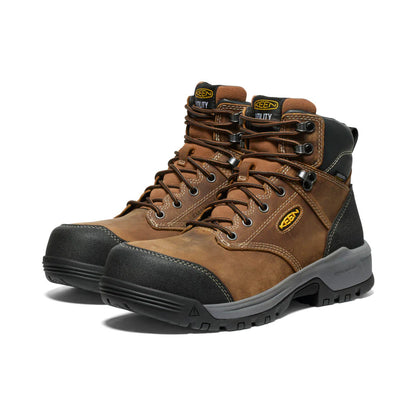 Keen Evanston 6" Bison/Black Composite Toe Waterproof EH