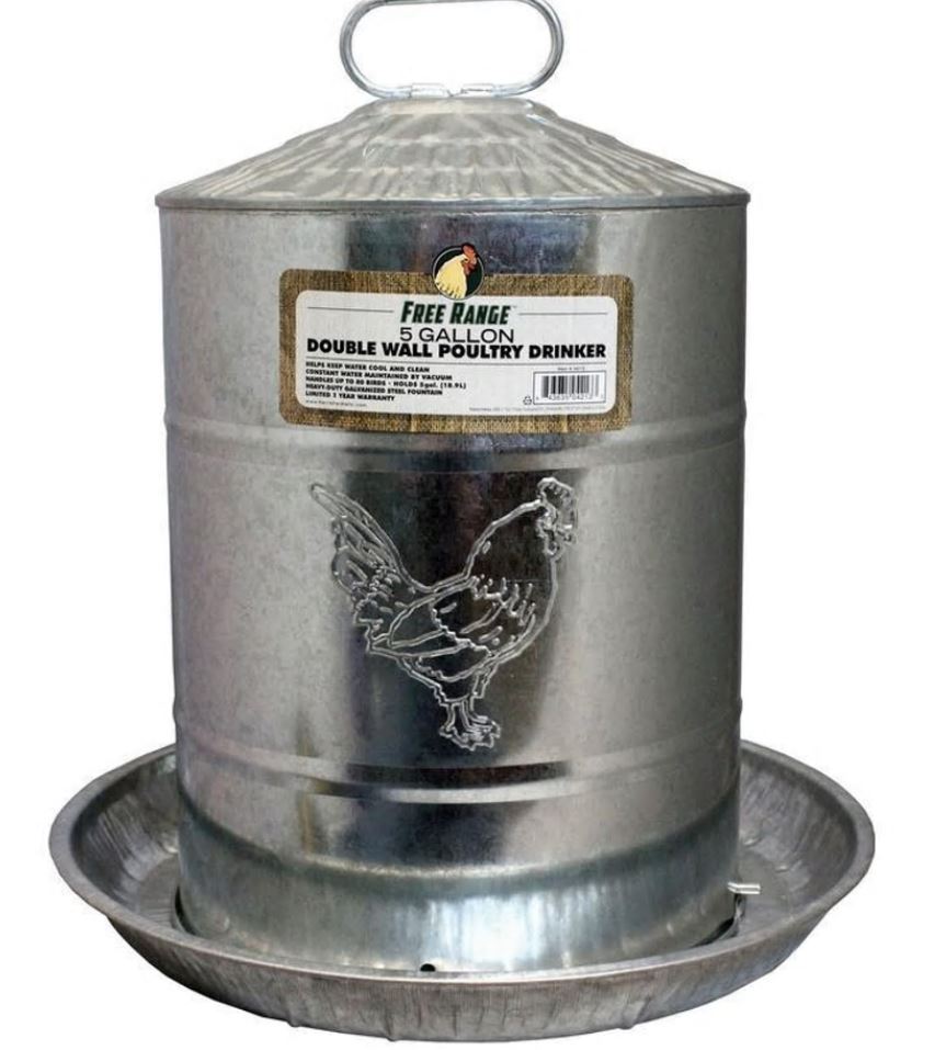 Galvanized Chicken Drinker