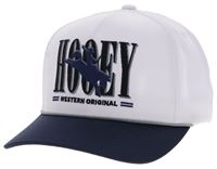 Hooey Wild Ride White 5-Panel Trucker with Navy Black Hooey Embroidery Logo