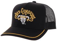 Bad Company Black 5-Panel Trucker with Yellow White Embroidery Logo
