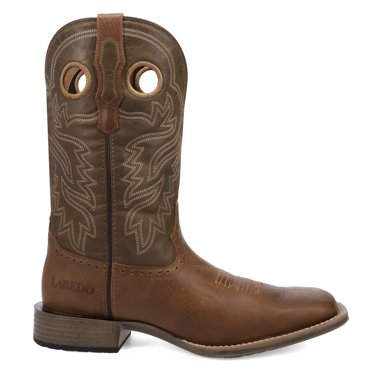 Laredo Atkins Leather Boot Brown/Olive