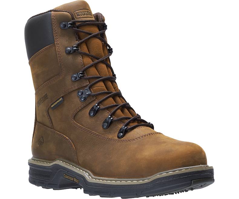 Wolverine Marauder Brown 8" Steel Toe Waterproof EH 400G