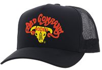 Bad Company Black 5-Panel Trucker with Red Yellow Embroidery Logo