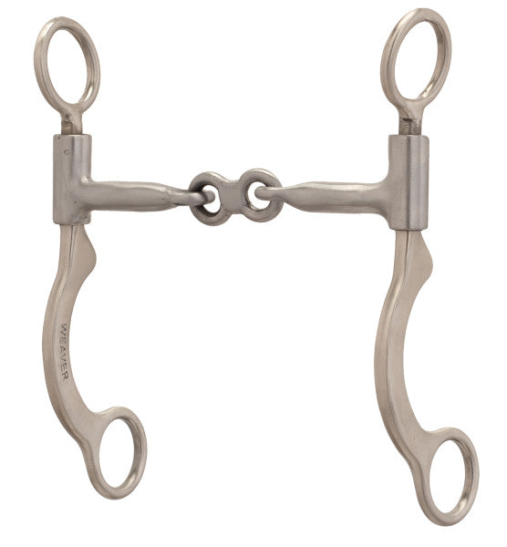 Weaver Pro Series Short 6-1/2" Cheek Horse Bit Brushed Stainless Steel