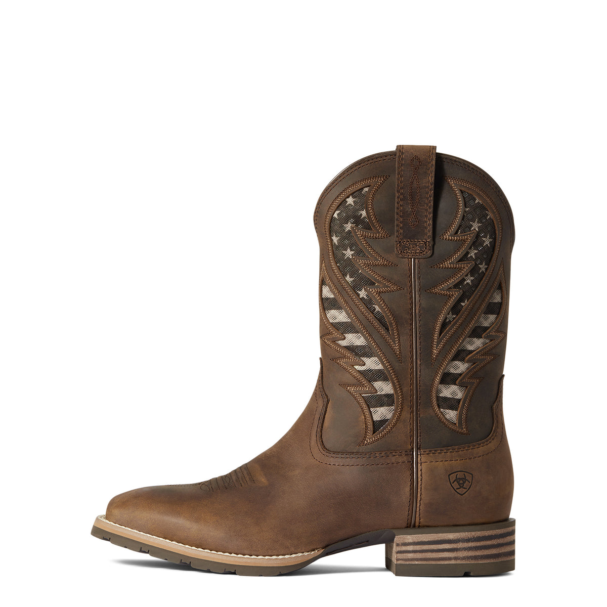 Ariat Hybrid VentTek Distressed Brown/Flag
