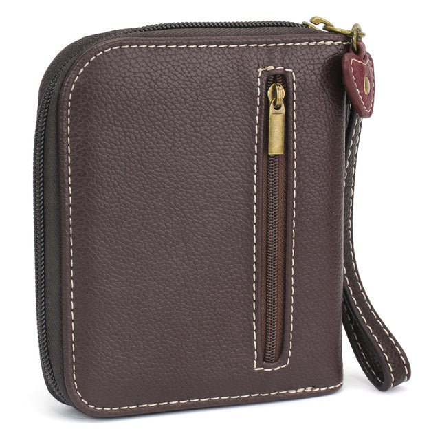 Chala Zip Around Wallet Maroon Cross