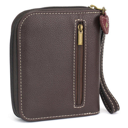 Chala Zip Around Wallet Maroon Cross
