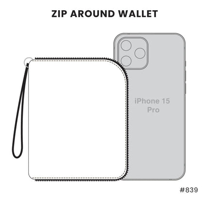 Chala Zip Around Wallet Maroon Cross
